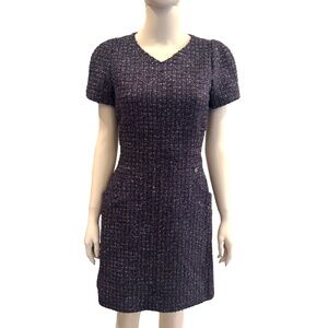Chanel Classic Tweed Short Sleeve Dress Size 36